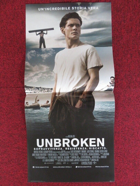 UNBROKEN ITALIAN LOCANDINA (26.5"x12.5") POSTER JACK O'CONNELL 2014