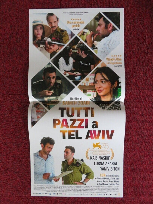 TUTTI PAZZI A TEL AVIV ITALIAN LOCANDINA (27"x13") POSTER KAIS NASHIF 2018