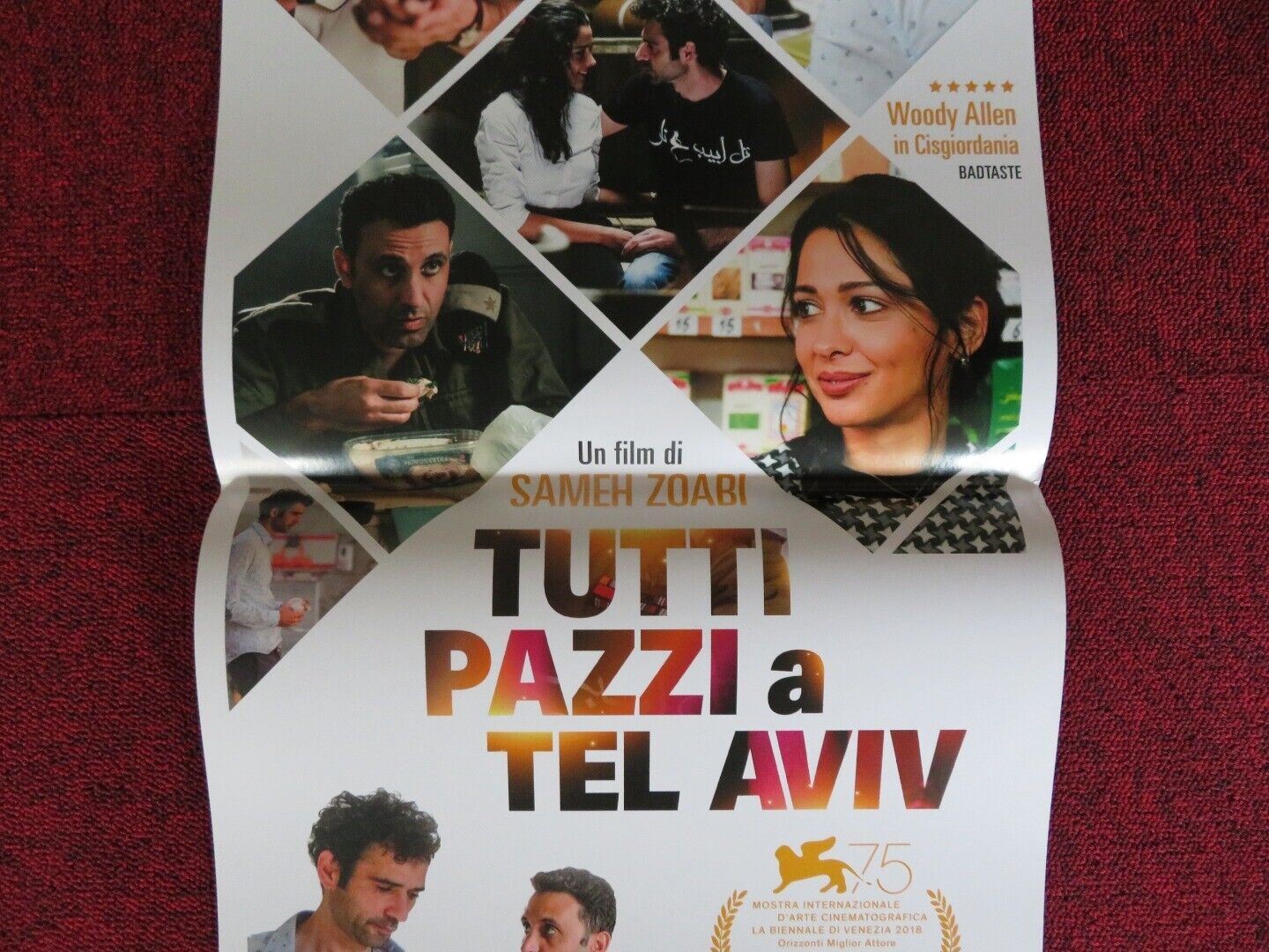 TUTTI PAZZI A TEL AVIV ITALIAN LOCANDINA (27"x13") POSTER KAIS NASHIF 2018