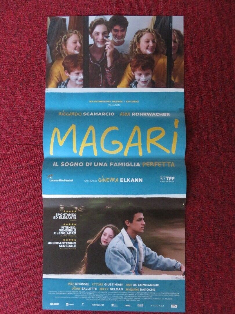 MAGARI (if only) ITALIAN LOCANDINA (26.5"x12.5") POSTER RICCARDO SCAMARCIO 2019