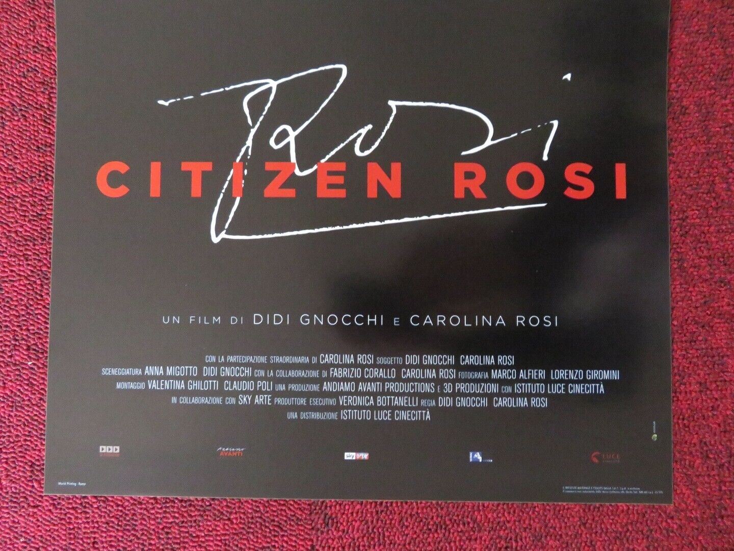 CITIZEN ROSI ITALIAN LOCANDINA (26.5"x12.5") POSTER FRANCESCO ROSI CAROLINA 2019