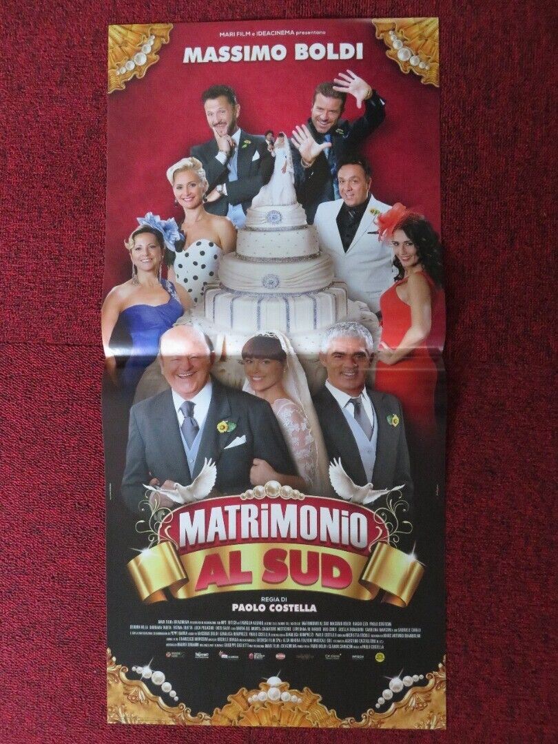 MATRIMONIO AL SUD ITALIAN LOCANDINA (26.5"x12.5") POSTER MASSIMO BOLDI 2015