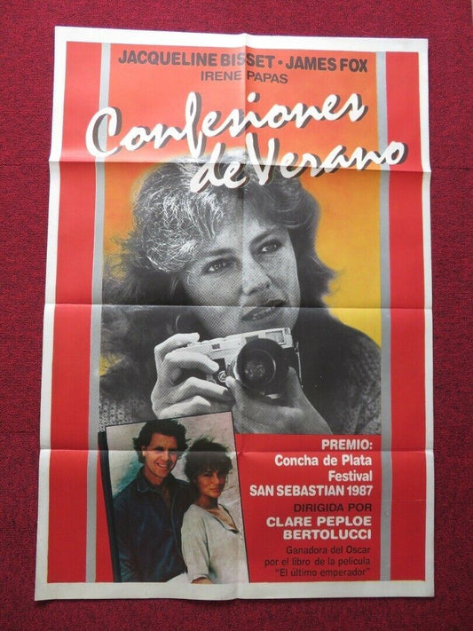 HIGH SEASON ARGENTINA ONE SHEET FOLDED POSTER JAMES FOX JAQUELINE BISSET 1987