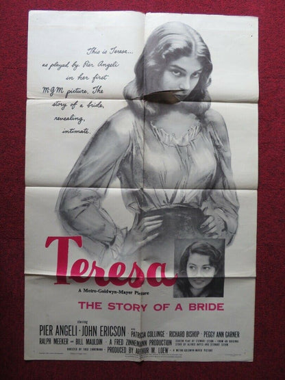 TERASA USA ONE SHEET FOLDED POSTER JOHN ERICSON PIER ANGELI 1951