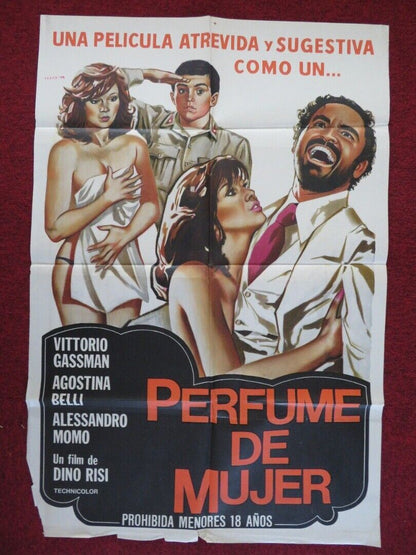 PERFUME DE MUJER / SCENT OF A WOMAN SPANISH ONE SHEET FOLDED POSTER 1974