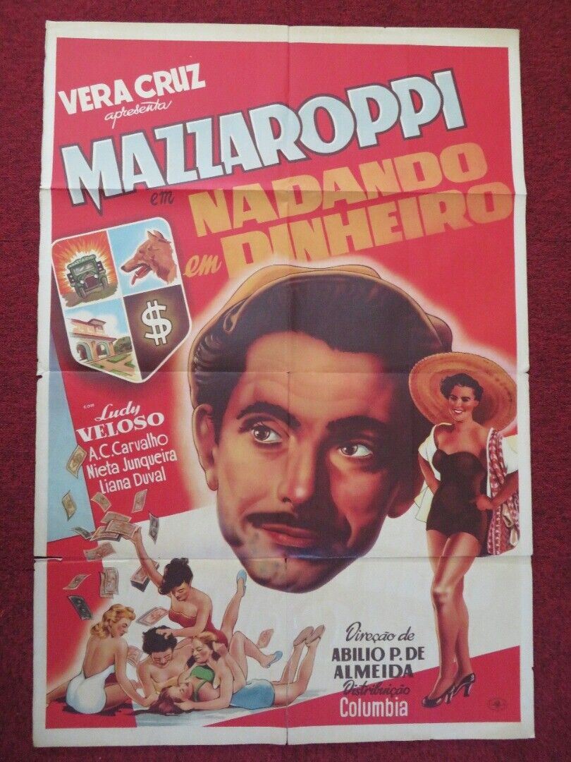 NADANDO EM DINHEIRO ARGENTINA ONE SHEET POSTER AMACIO MAZZAROPPI LUDY VELOSO