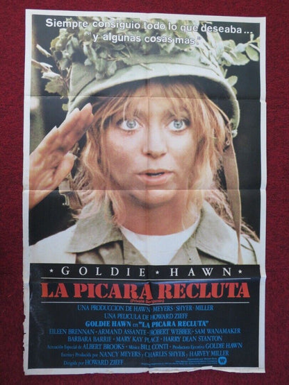 PRIVATE BENJAMIN ARGENTINA ONE SHEET POSTER GOLDIE HAWN EILEEN BRENNAN 1980