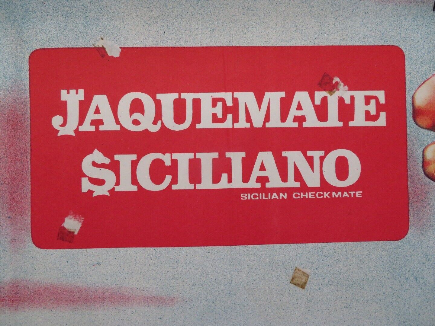 SICILIAN CHECKMATE SPANISH ONE SHEET POSTER ENRICO MARIA SALERNO GASTONE MOSCHIN