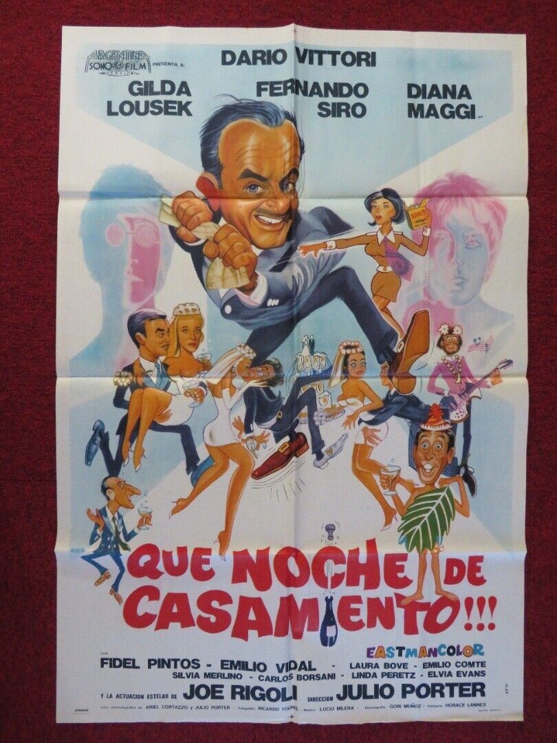 QUE NOCHE DE CASAMIENTO ARGENTINA ONE SHEET POSTER DARIO VITTORI GILDA LOUSEK