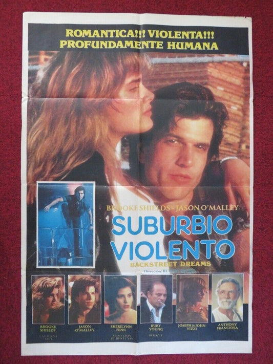 BACKSTREET DREAMS ARGENTINA ONE SHEET POSTER BROOKE SHIELDS JASON O'MALLEY 1990