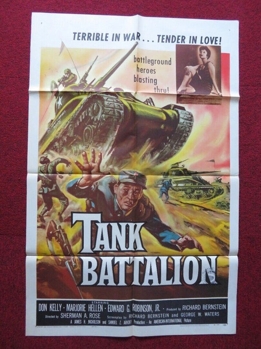 TANK BATTALION USA ONE SHEET POSTER DON KELLY LESLIE PARRISH 1958