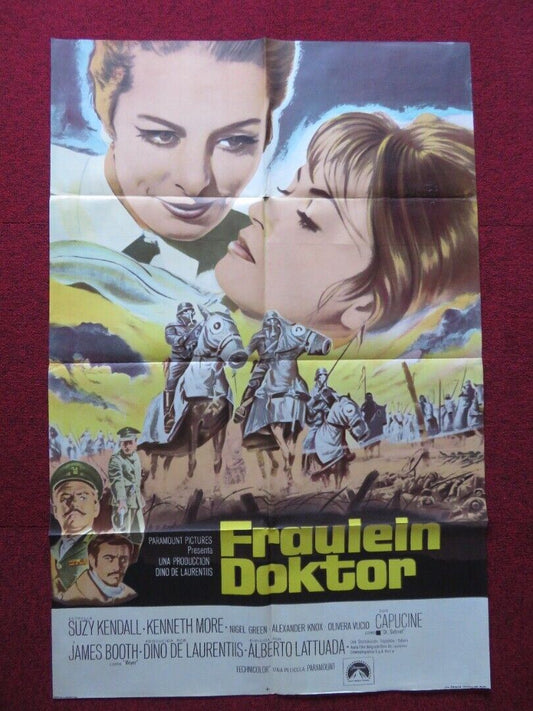 FRAULIEIN DOKTOR ARGENTINA ONE SHEET POSTER SUZY KENDALL KENNETH MORE 1969