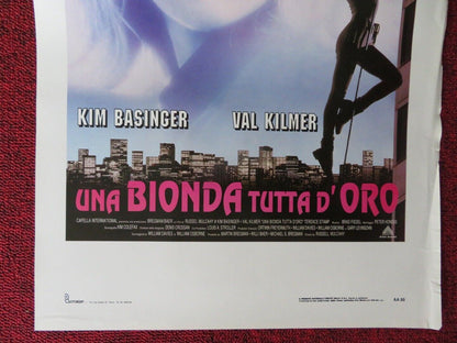 UNA BIONDA TUTTA D'ORO ITALIAN LOCANDINA (27.5"x13") POSTER KIM BASINGER 1993