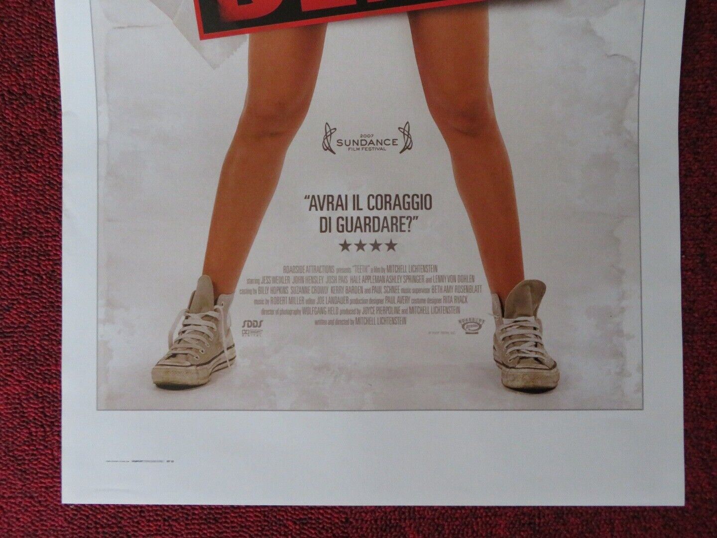 DENTI / Teeth ITALIAN LOCANDINA (27.5"x13") POSTER JESS WEIXLER 2007