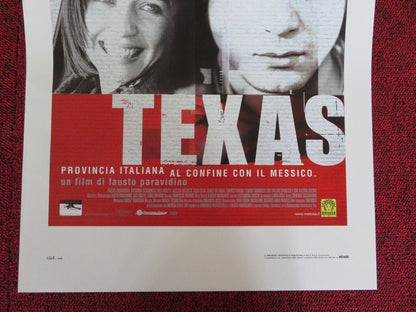 TEXAS ITALIAN LOCANDINA (27.5"x13") POSTER FAUSTO PARAVIDINO RICCARDO SCAMARCIO