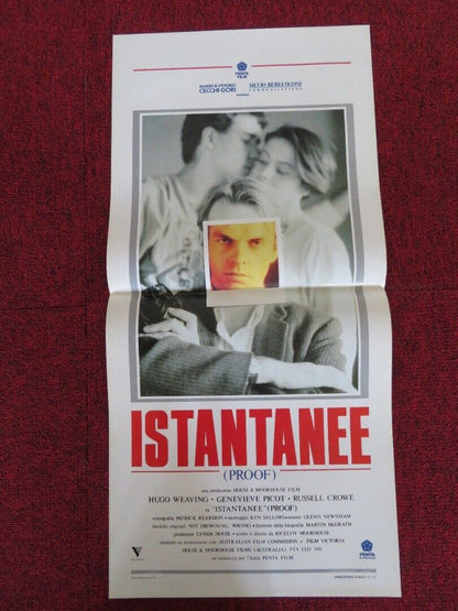 ISTANTANEE / Proof ITALIAN LOCANDINA (27.5"x13") POSTER HUGO WEAVING 1991