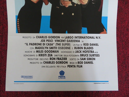 IL PADRONE DI CASA / The Super ITALIAN LOCANDINA (27.5"x13") POSTER JOE PESCI