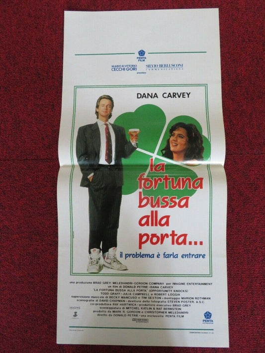 LA FORTUNA BUSSA ALLA PORTA... ITALIAN LOCANDINA (27.5"x13") POSTER DANA CARVEY