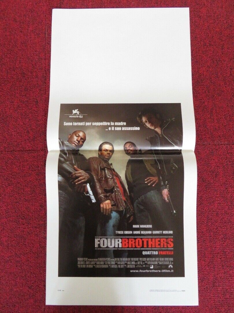 FOUR BROTHERS ITALIAN LOCANDINA (27.5"x13") POSTER MARK WAHLBERG ANDRE 3000 2005