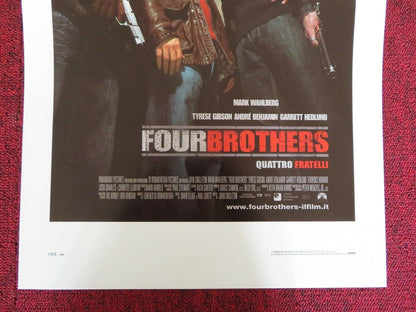 FOUR BROTHERS ITALIAN LOCANDINA (27.5"x13") POSTER MARK WAHLBERG ANDRE 3000 2005