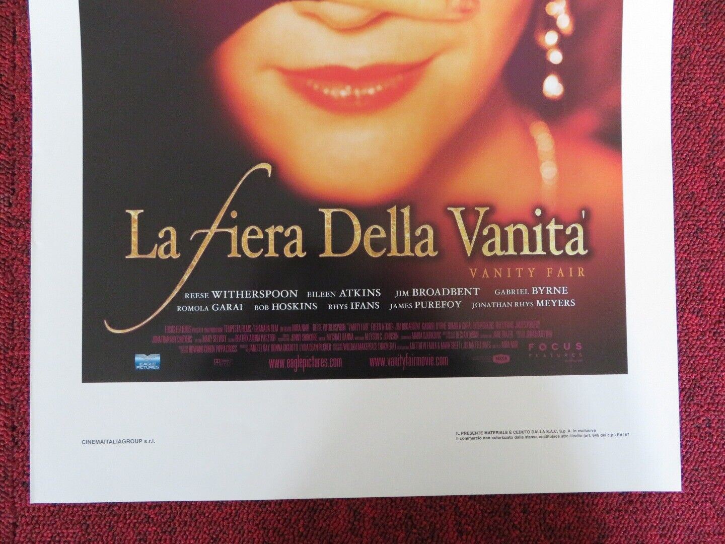 VANITY FAIR ITALIAN LOCANDINA (27.5"x13") POSTER REESE WITHERSPOON GABRIEL BYRNE