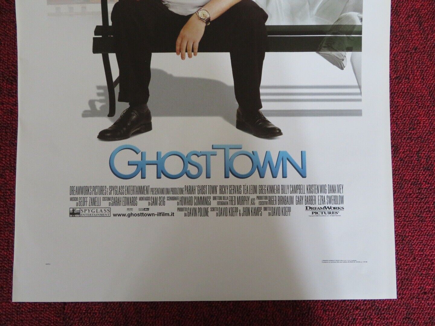 GHOST TOWN ITALIAN LOCANDINA (27.5"x13") POSTER RICKY GERVAIS GREG KINNEAR 2008