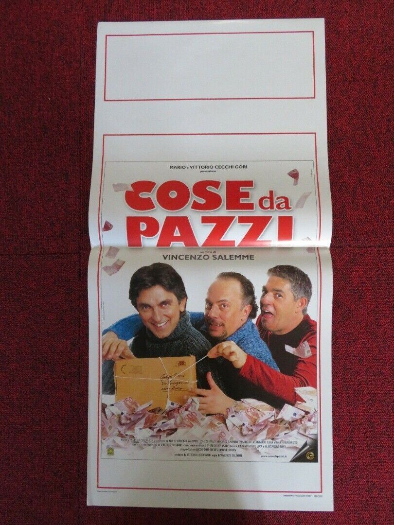 COSE DA PAZZI ITALIAN LOCANDINA (27.5"x13") POSTER VINCENZO SALEMME 2005