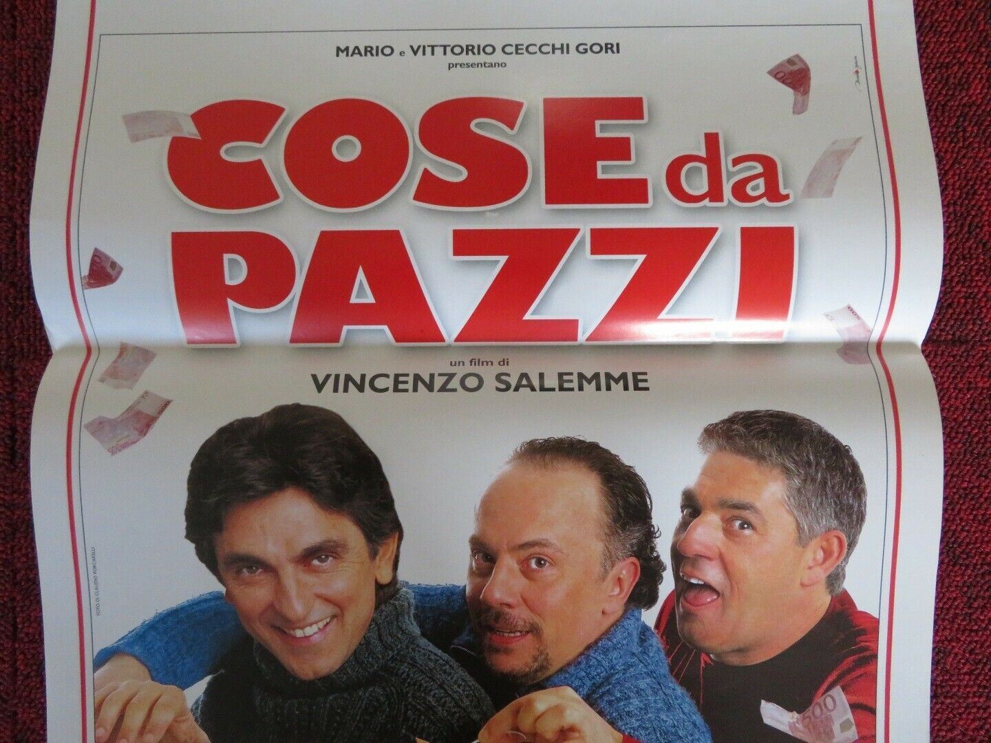 COSE DA PAZZI ITALIAN LOCANDINA (27.5"x13") POSTER VINCENZO SALEMME 2005