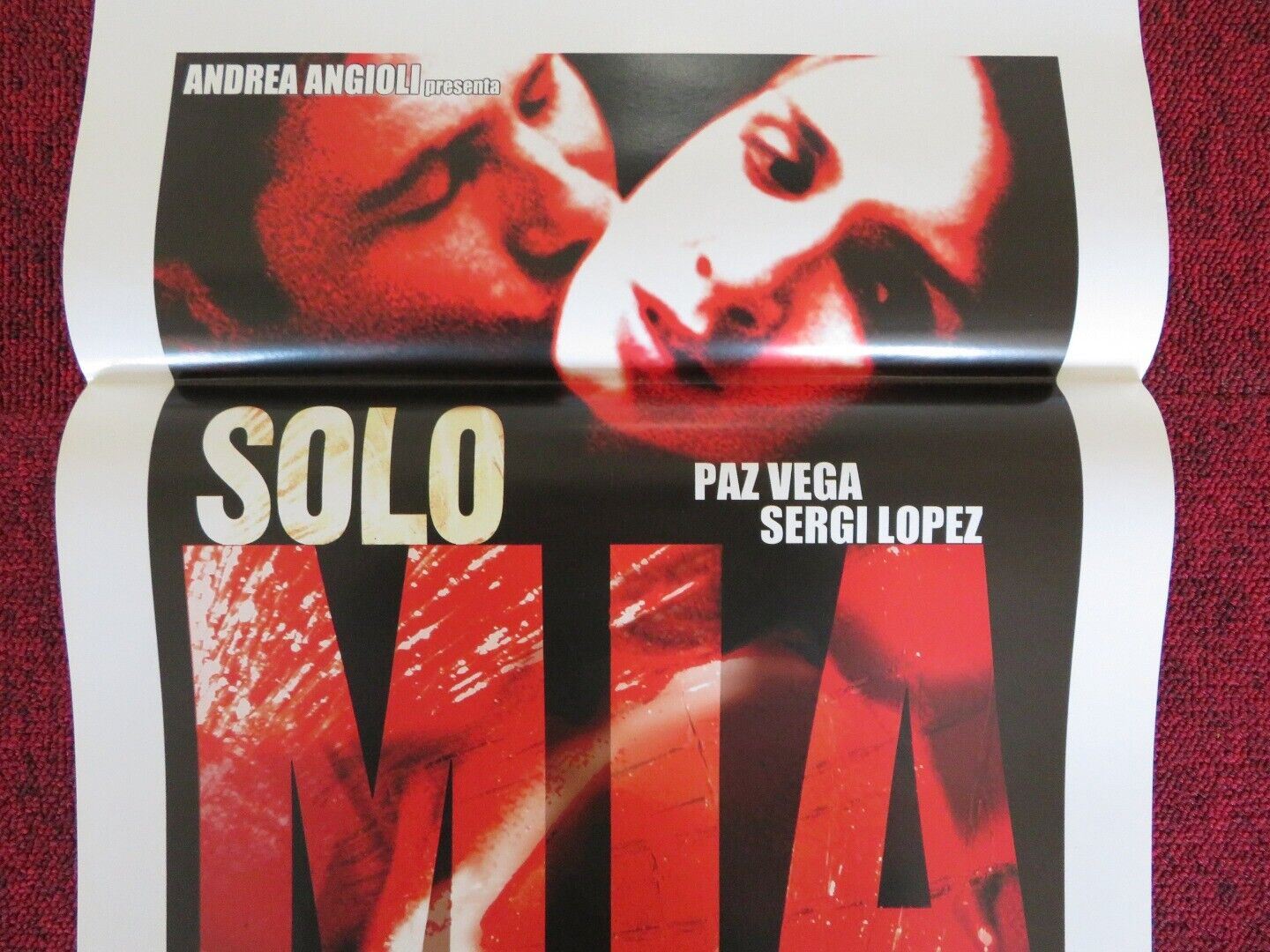 SOLO MIA ITALIAN LOCANDINA (27.5"x13") POSTER SERGI LOPEZ PAZ VEGA 2001