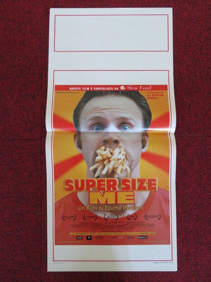 SUPER SIZE ME ITALIAN LOCANDINA (27.5"x13") POSTER MORGAN SPURLOCK 2005