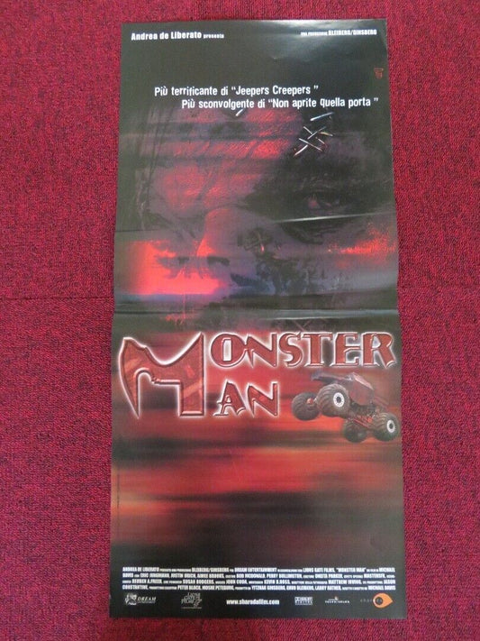 MONSTER MAN ITALIAN LOCANDINA (26.5"x12.5") POSTER ERIC JUNGMANN JUSTIN URICH