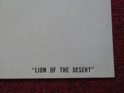 THE LION OF THE DESERT US ONE SHEET POSTER ANTHONY QUINN OLIVER REED 1980