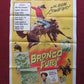 BRONCO FURY US ONE SHEET POSTER CHILL WILLS 1959