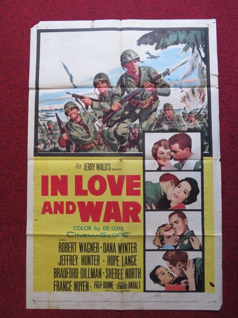 IN LOVE AND WAR US ONE SHEET POSTER ROBERT WAGNER DANA WYNTER 1958