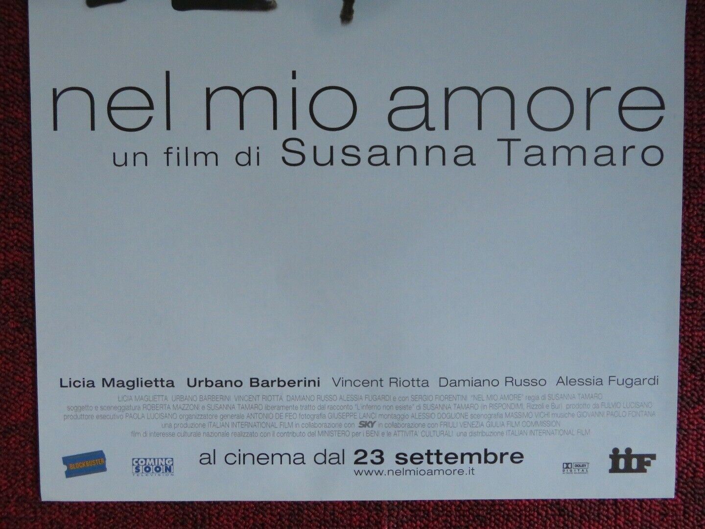 NEL MIO AMORE ITALIAN LOCANDINA (26.5"x11.5") POSTER LICIA MAGLIETTA 2004