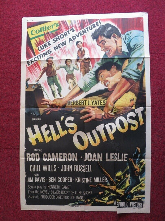 HELL'S OUTPOST US ONE SHEET POSTER ROD CAMERON JOAN LESLIE 1955