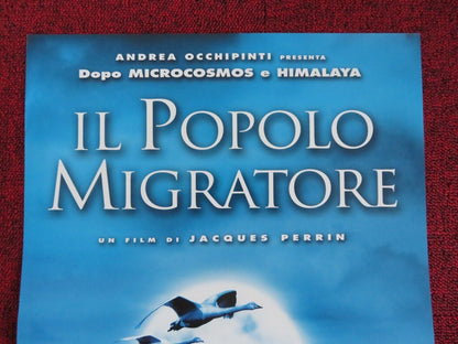 IL POPOLO MIGRATORE ITALIAN LOCANDINA (25"x12.5") POSTER JACQUES PERRIN 2001