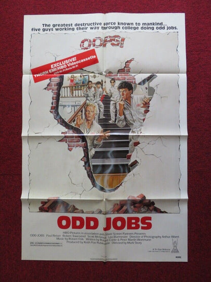 ODD JOBS US ONE SHEET POSTER PAUL REISER ROBERT TOWNSEND 1985