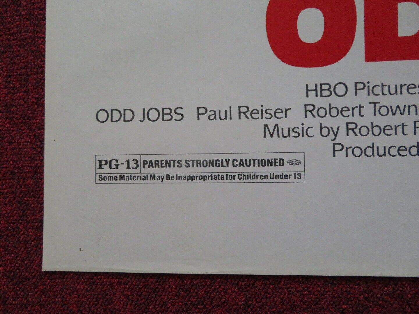 ODD JOBS US ONE SHEET POSTER PAUL REISER ROBERT TOWNSEND 1985