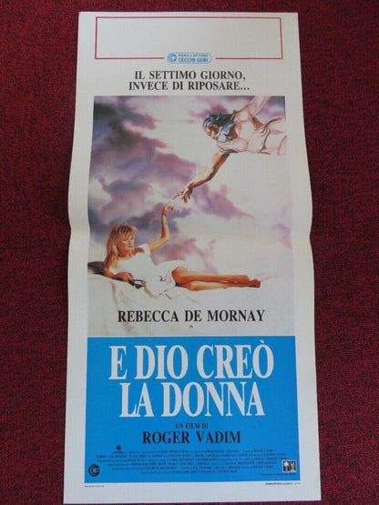 E DIO CREO LA DONNA  ITALIAN LOCANDINA (27.5"x13") POSTER ROGER VADIM 1988