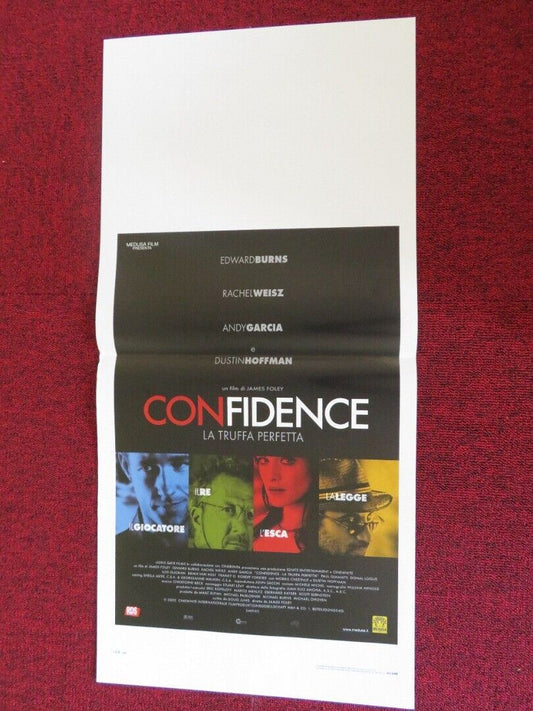 CONFIDENCE ITALIAN LOCANDINA (27.5"x13") POSTER EDWARD BURNS RACHEL WEISZ 2003