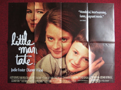 LITTLE MAN TATE UK QUAD POSTER DIANNE WIEST JODIE FOSTER  1991