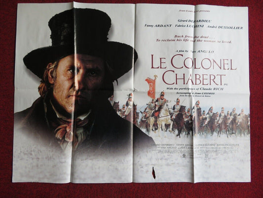 LE COLONEL CHABERT UK QUAD POSTER GERARD DEPARDIEU  FANNY ARDANT 1994