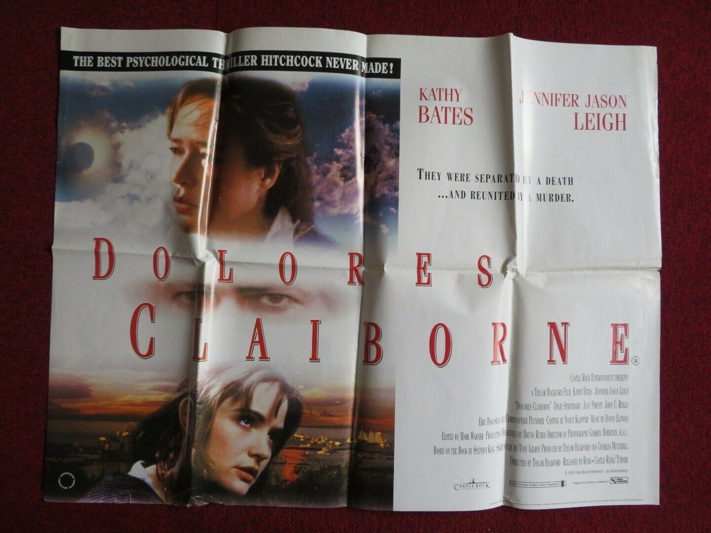 DOLORES CLAIBORNE UK QUAD POSTER KATHY BATES JENNIFER JASON LEIGH 1995