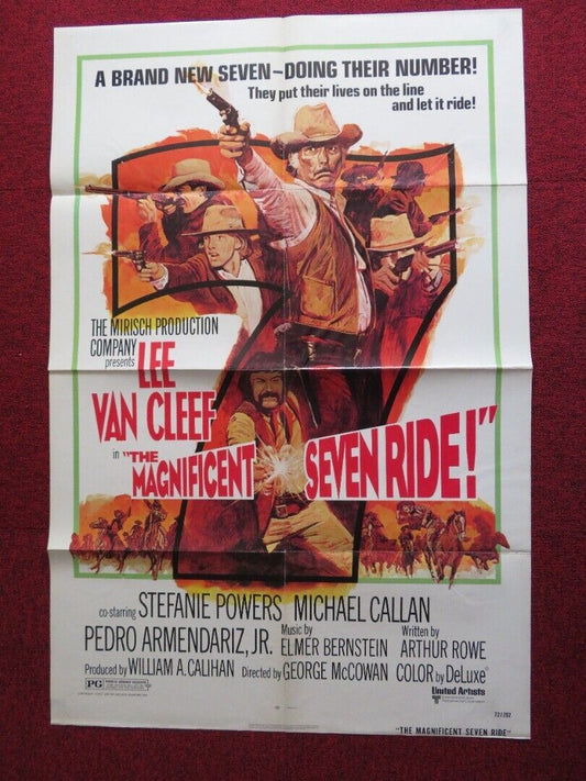 THE MAGNIFICENT SEVEN RIDE US ONE SHEET POSTER LEE VAN CLEEF STEPHANIE POWERS