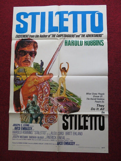 STILETTO US ONE SHEET POSTER ALEX CORD BRITT EKLAND 1969