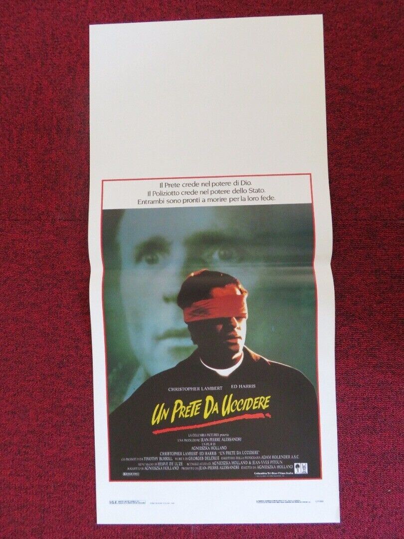 TO KILL A PRIEST ITALIAN LOCANDINA (27.5"x13") POSTER  ED HARRIS 1988