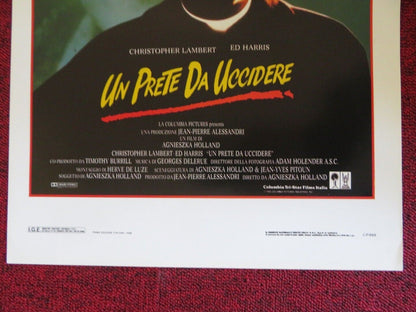 TO KILL A PRIEST ITALIAN LOCANDINA (27.5"x13") POSTER  ED HARRIS 1988