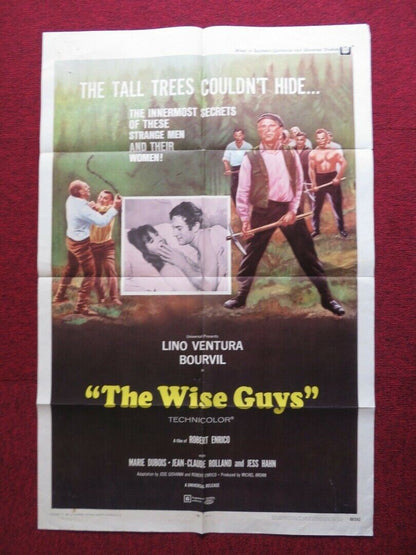 THE WISE GUYS US ONE SHEET POSTER MARIE DUBOIS JEAN-CLAUDE ROLLAND 1969