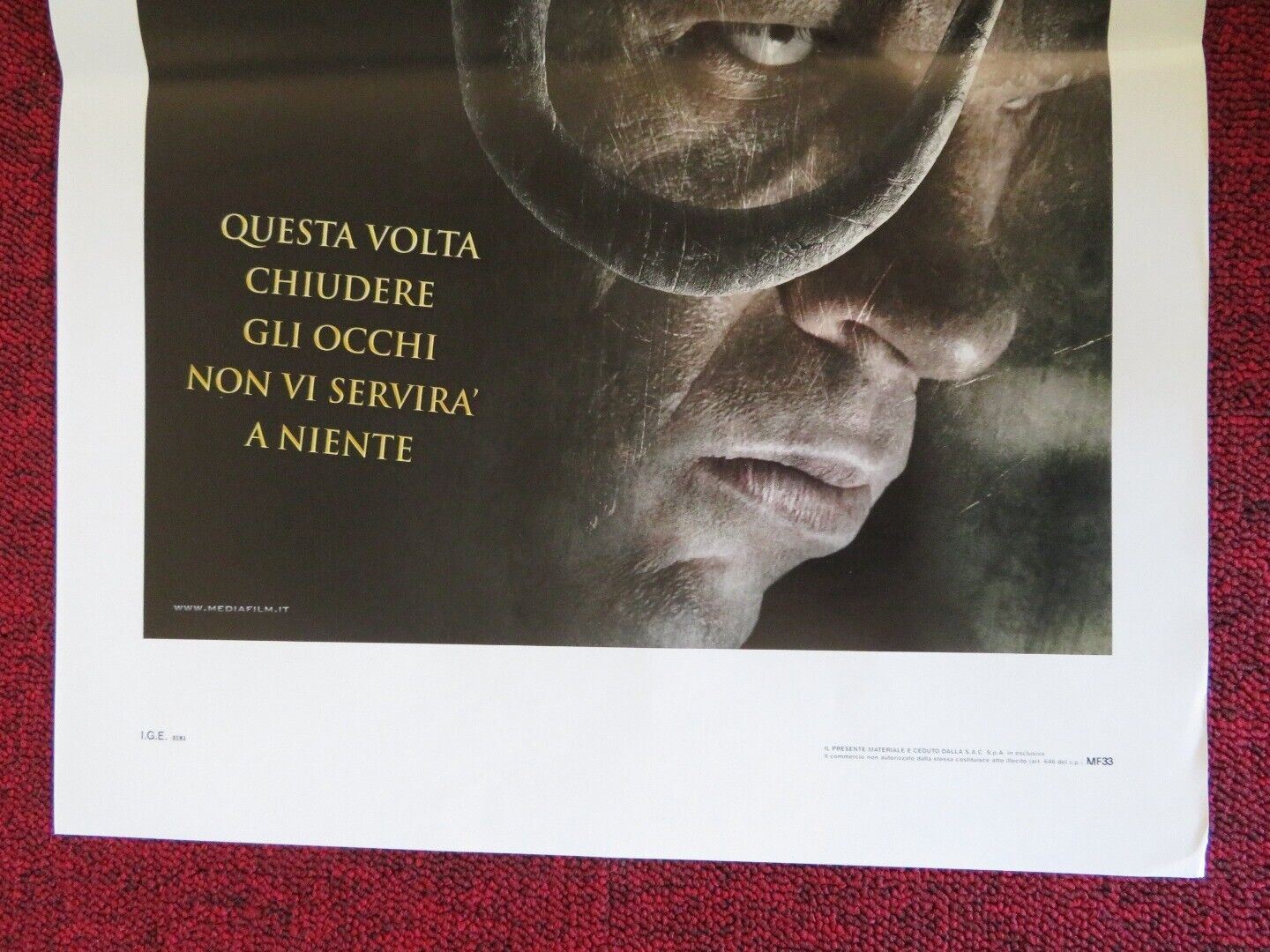 SEE NO EVIL  ITALIAN LOCANDINA (27.5"x13") POSTER GLENN JACOBS 2006